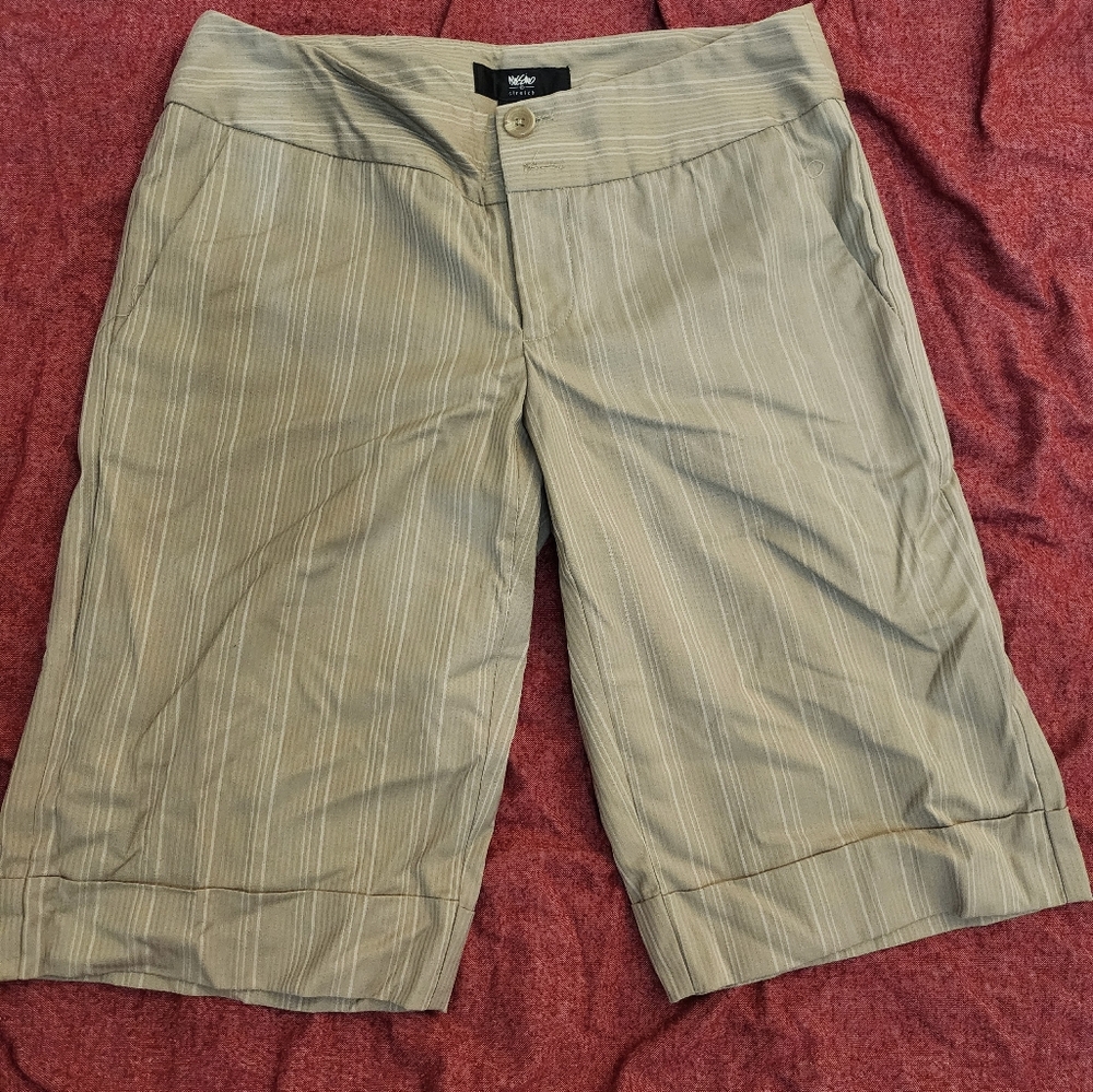 Massimo Khaki Striped Shorts